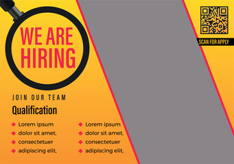 We are hiring poster templates design