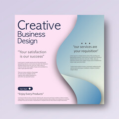 Creative business social media post design square banner template for place text advertisement.