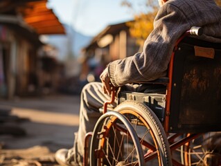 Obraz premium person in wheelchair