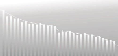 Grey business graph. vector illustration