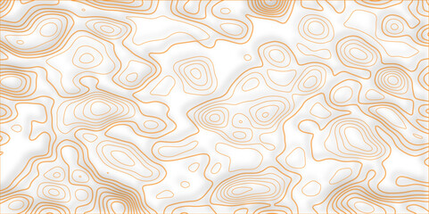 Ocean topographic line map with curvy wave isolines vector illustration. Abstract colorful topographic contours map background,Vector contour topographic map. Cartography texture abstract banner use..