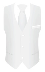 White suit vest. vector illustration