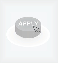 Apply button icon. vector illustration