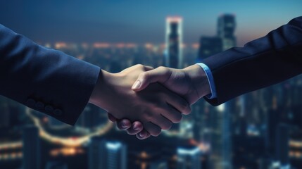 business people shaking hands in the office
