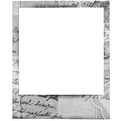 Vintage Polaroid, instant photo frame isolated overlays in transparent PNG, polaroid frame - isolated design element. Royalty high-quality free stock image of Empty white photo frame overlay