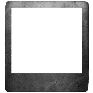 Vintage Polaroid, instant photo frame isolated overlays in transparent PNG, polaroid frame - isolated design element. Royalty high-quality free stock image of Empty white photo frame overlay