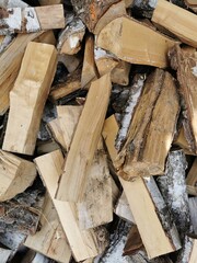 The logs of fire dry wood