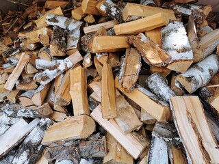 The logs of fire dry wood