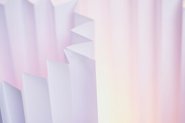 Zig Zag Folded paper background high key