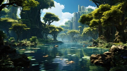 Whimsical Horizons A Digital Odyssey of Serenity - generative ai