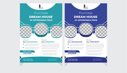 Creative Multiple Real Estate Flyer Design Template