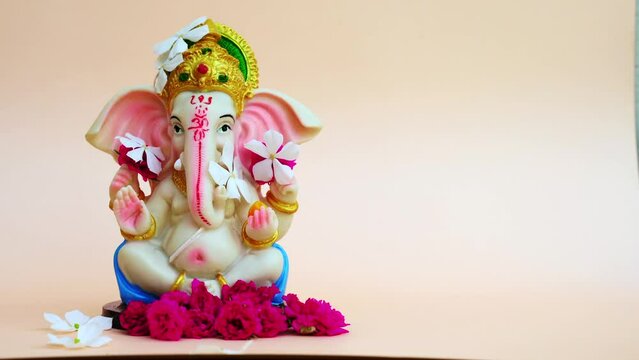 Lord Ganesha with pink background, Celebrate Hindu God Ganesha Ganesh festival