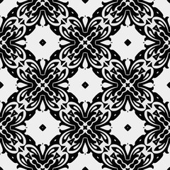 White background with black pattern. Seamless texture for fashion, textile design,  on wall paper, wrapping paper, fabrics and home decor. Simple repeat pattern.
