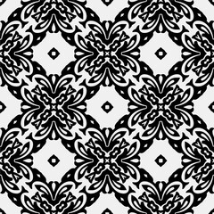 White background with black pattern. Seamless texture for fashion, textile design,  on wall paper, wrapping paper, fabrics and home decor. Simple repeat pattern.
