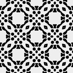 White background with black pattern. Seamless texture for fashion, textile design,  on wall paper, wrapping paper, fabrics and home decor. Simple repeat pattern.

