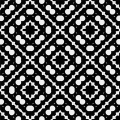 White background with black pattern. Seamless texture for fashion, textile design,  on wall paper, wrapping paper, fabrics and home decor. Simple repeat pattern.