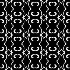 White background with black pattern. Seamless texture for fashion, textile design,  on wall paper, wrapping paper, fabrics and home decor. Simple repeat pattern.