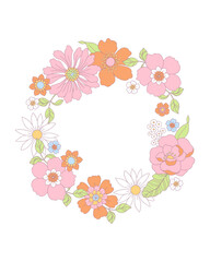 Vector Floral Frame Illustration