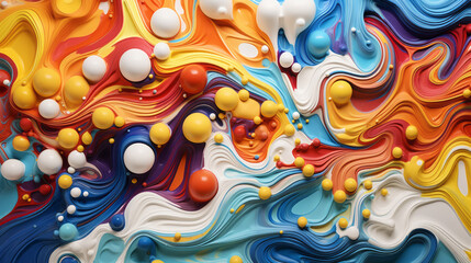 Abstract patterns created from spilled paint