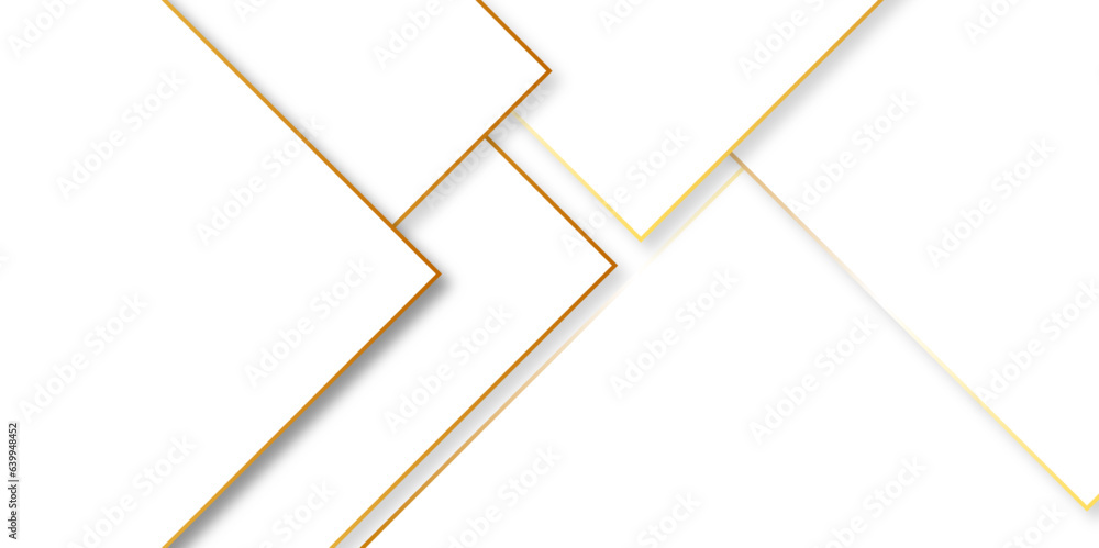 Aufkleber White backdrop rectangles with golden lines background. Modern abstract background White dop with golden luxury. Seamless surface pattern design with diamonds ornament. Lozenge motif. Repeated White.