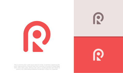 Initials R logo design. Initial Letter Logo. Innovative high tech logo template.	
