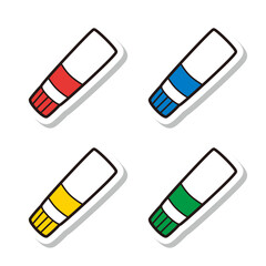 絵の具 チューブ ラベル 線画  セット