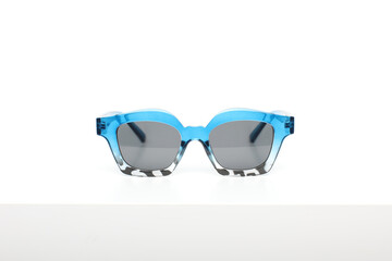  Fashionable sunglasses close up with white background
