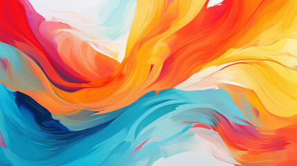 Colorful Abstract Artistic Brush Strokes