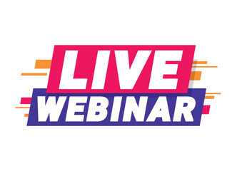 Live webinar. Symbol or emblem. vector illustration