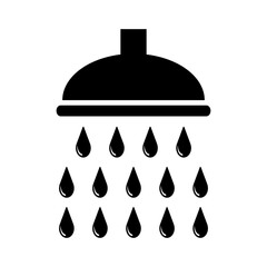 Naklejka premium ikona prysznica