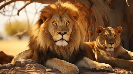lion and lioness