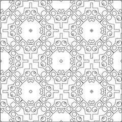 Stylish texture with figures from lines.Abstract geometric black and white pattern for web page, textures, card, poster, fabric, textile. Monochrome graphic repeating design. 