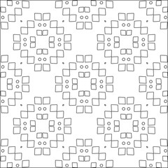 Stylish texture with figures from lines.Abstract geometric black and white pattern for web page, textures, card, poster, fabric, textile. Monochrome graphic repeating design. 