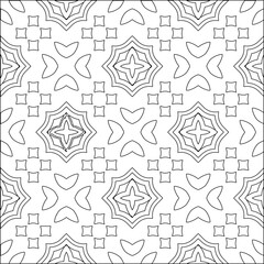 Stylish texture with figures from lines.Abstract geometric black and white pattern for web page, textures, card, poster, fabric, textile. Monochrome graphic repeating design. 