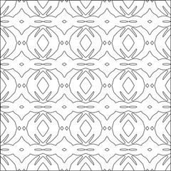 Stylish texture with figures from lines.Abstract geometric black and white pattern for web page, textures, card, poster, fabric, textile. Monochrome graphic repeating design. 