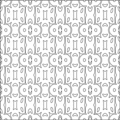 Stylish texture with figures from lines.Abstract geometric black and white pattern for web page, textures, card, poster, fabric, textile. Monochrome graphic repeating design. 