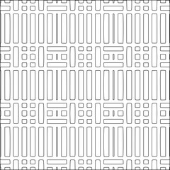 Stylish texture with figures from lines.Abstract geometric black and white pattern for web page, textures, card, poster, fabric, textile. Monochrome graphic repeating design. 