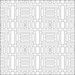 Stylish texture with figures from lines.Abstract geometric black and white pattern for web page, textures, card, poster, fabric, textile. Monochrome graphic repeating design. 