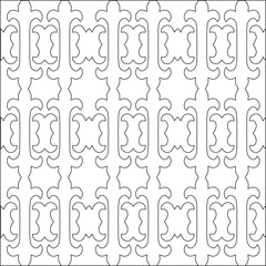 Stylish texture with figures from lines.Abstract geometric black and white pattern for web page, textures, card, poster, fabric, textile. Monochrome graphic repeating design. 