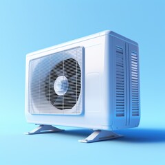 3d rendering of air conditioner outdoor unit isolated