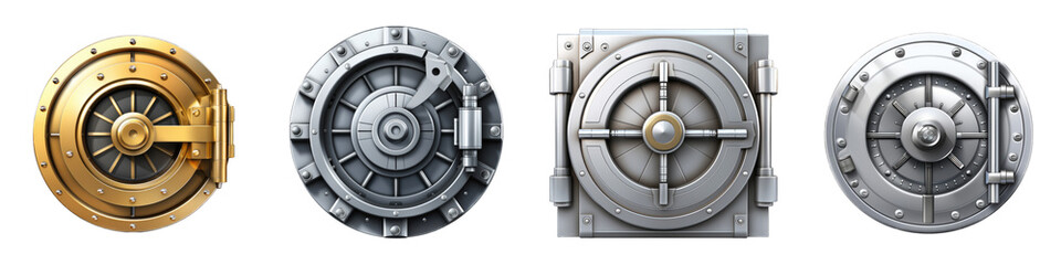 Bank Vault clipart collection, vector, icons isolated on transparent background