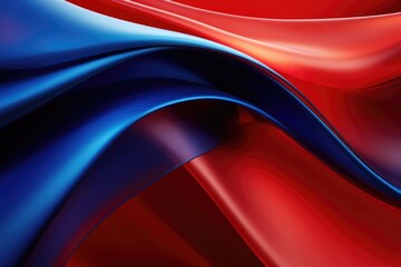 Red blue wave abstract background