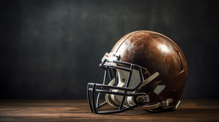 Fototapeta na wymiar still American football helmet and American football