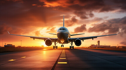 airplane take off in the airport