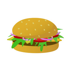 Hamburger, vector illustration, eps 10