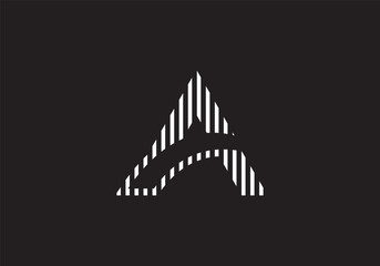 this is creative letter A text design for your business