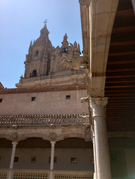 view of antique cathedral in Spain