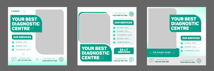 diagnostic centre or healthcare promotion social media post