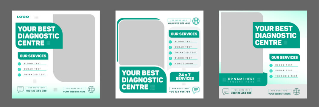 diagnostic centre or healthcare promotion social media post
