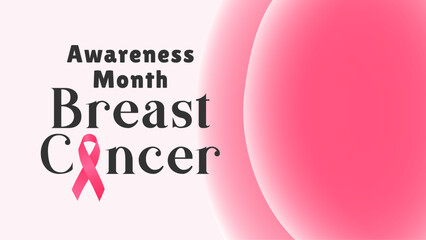 Fototapeta premium Breast cancer awareness month banner